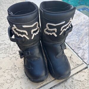 Black & White kids size 11 Fox Motocross Dirt Bike Boots